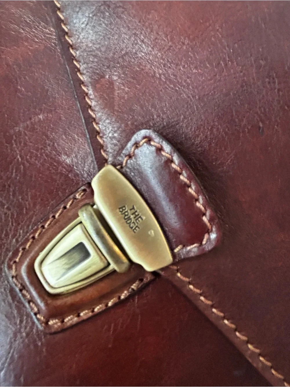 Vintage Men's Leather Wristlet Messenger Pouch - Brown